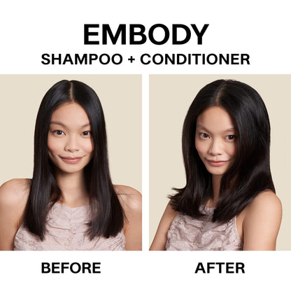 JVN Embody Volumizing Shampoo & Conditioner Set — Color-Safe, Clarifying for Fuller, Shiny Hair