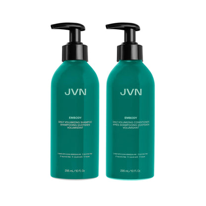 JVN Embody Volumizing Shampoo & Conditioner Set — Color-Safe, Clarifying for Fuller, Shiny Hair