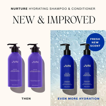 JVN Nurture Hydrating Shampoo & Conditioner Set – Detangles & Softens Hair, Color Safe, 20 oz