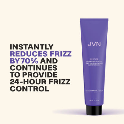 JVN Nurture Deep Moisture Mask – Hydrating Hair Treatment, All Hair Types, Sulfate Free (5 oz)