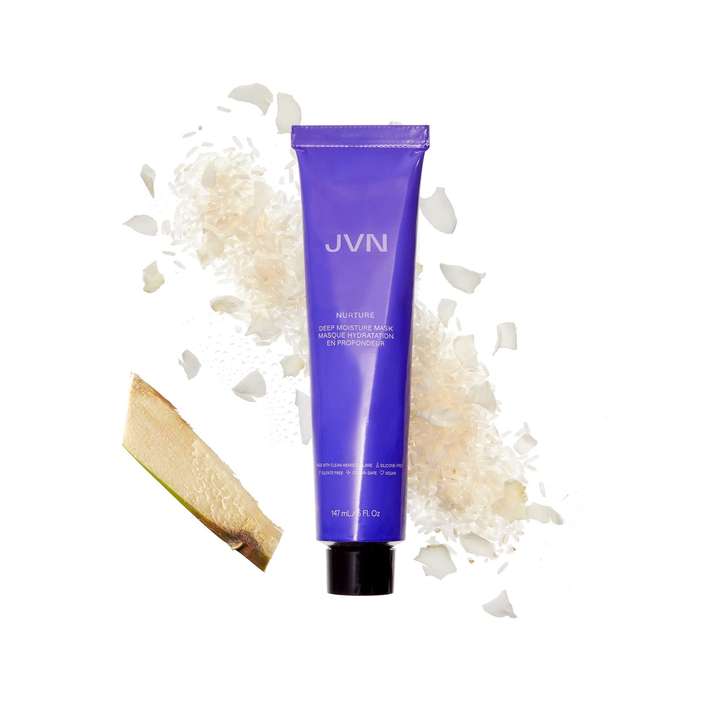 JVN Nurture Deep Moisture Mask – Hydrating Hair Treatment, All Hair Types, Sulfate Free (5 oz)