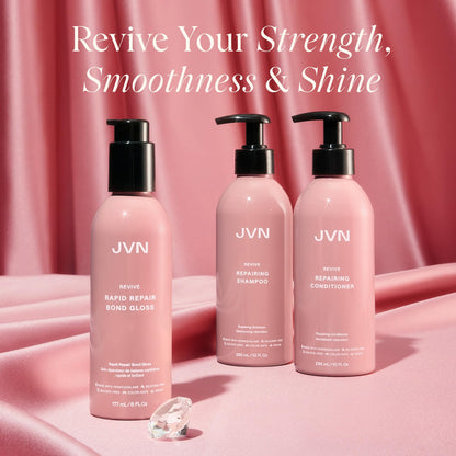 JVN Repair & Shine Essentials Set — Revive Shampoo, Conditioner & Bond Gloss (Silicone-Free)