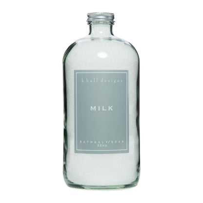 K. Hall Designs Milk Bath Salt Soak with Vitamin E – Creamy Coconut & Vanilla (32 oz)