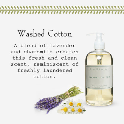 K. Hall Designs Washed Cotton Hand Soap – Lavender & Chamomile, 12 oz