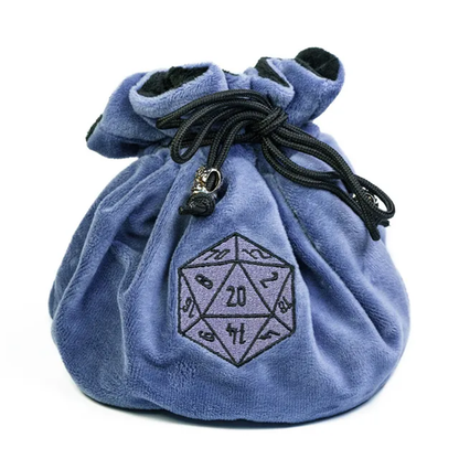Velvet Vault | Super-Soft Large Dice Bag | Blue