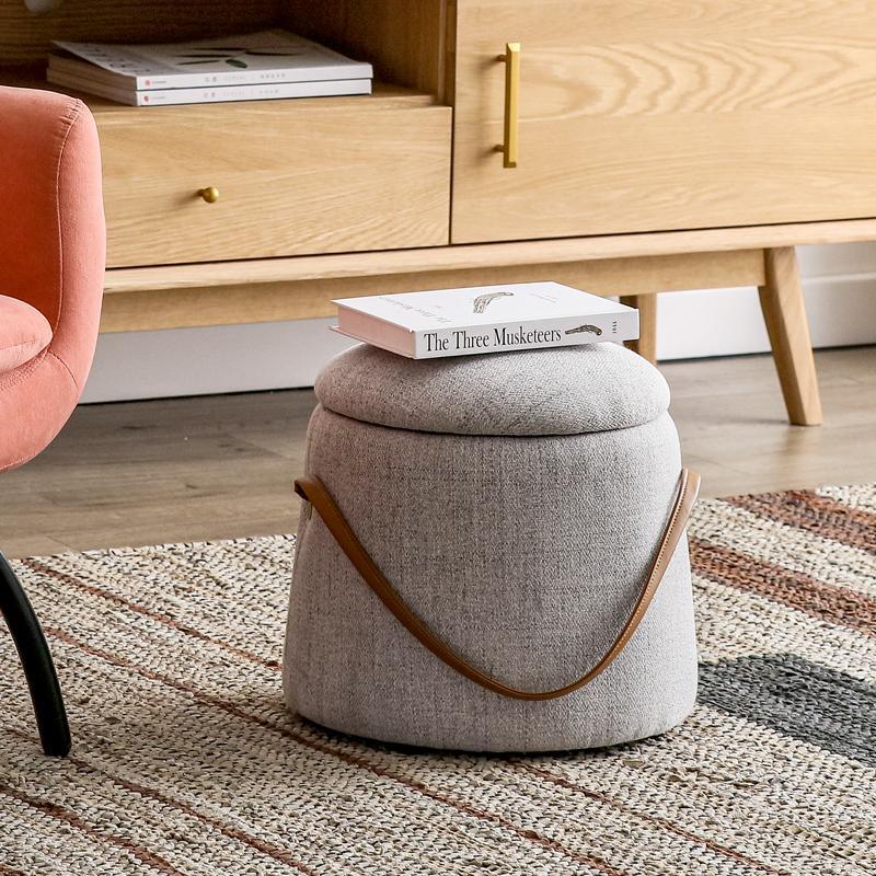 K52 Grey Kid Footstool