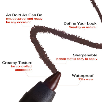 K7L Dark Brown Eyeliner – Waterproof, Smudge-Proof, Precise 12-Hour Wear