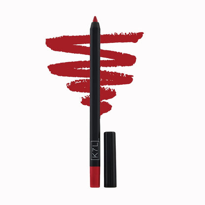 K7L Dark Red Lip Crayon (Vegan) – Waterproof, Smudge-Proof Lip Liner in Flame