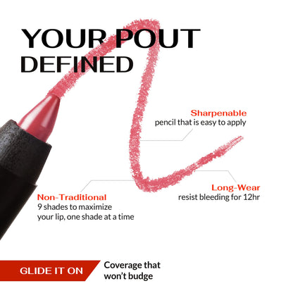 K7L Pink Lip Crayon (Vegan) — Waterproof & Smudge-Proof Lip Liner
