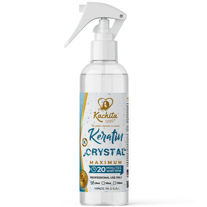 Kachita Spell Keratin Crystal – Express 20-Minute Keratin Spray for Lasting Blowouts | Home & Pro Use | 16 fl oz