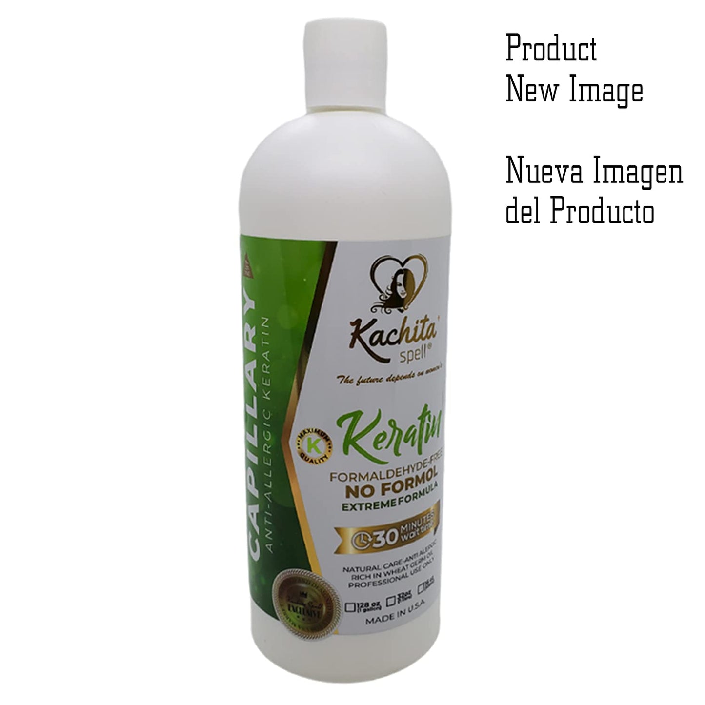 Kachita Spell Brazilian Keratin Treatment — Formaldehyde Free, 1 Litre, Made in USA