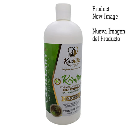 Kachita Spell Brazilian Keratin Treatment — Formaldehyde Free, 1 Litre, Made in USA
