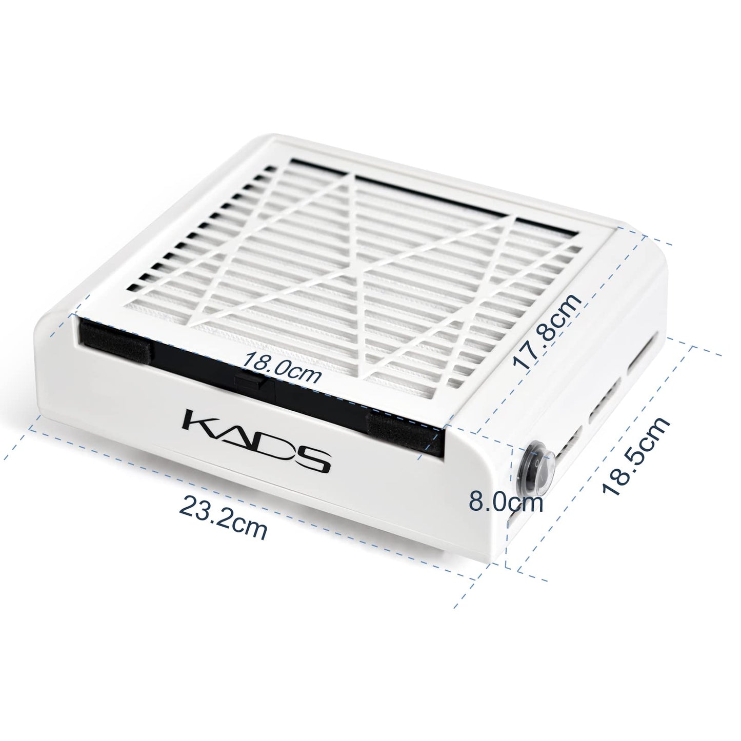 KADS Nail Dust Collector – Compact 110V Vacuum Fan for Nail Art, Reusable Filter, Salon & Home