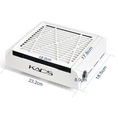 KADS Nail Dust Collector – Compact 110V Vacuum Fan for Nail Art, Reusable Filter, Salon & Home