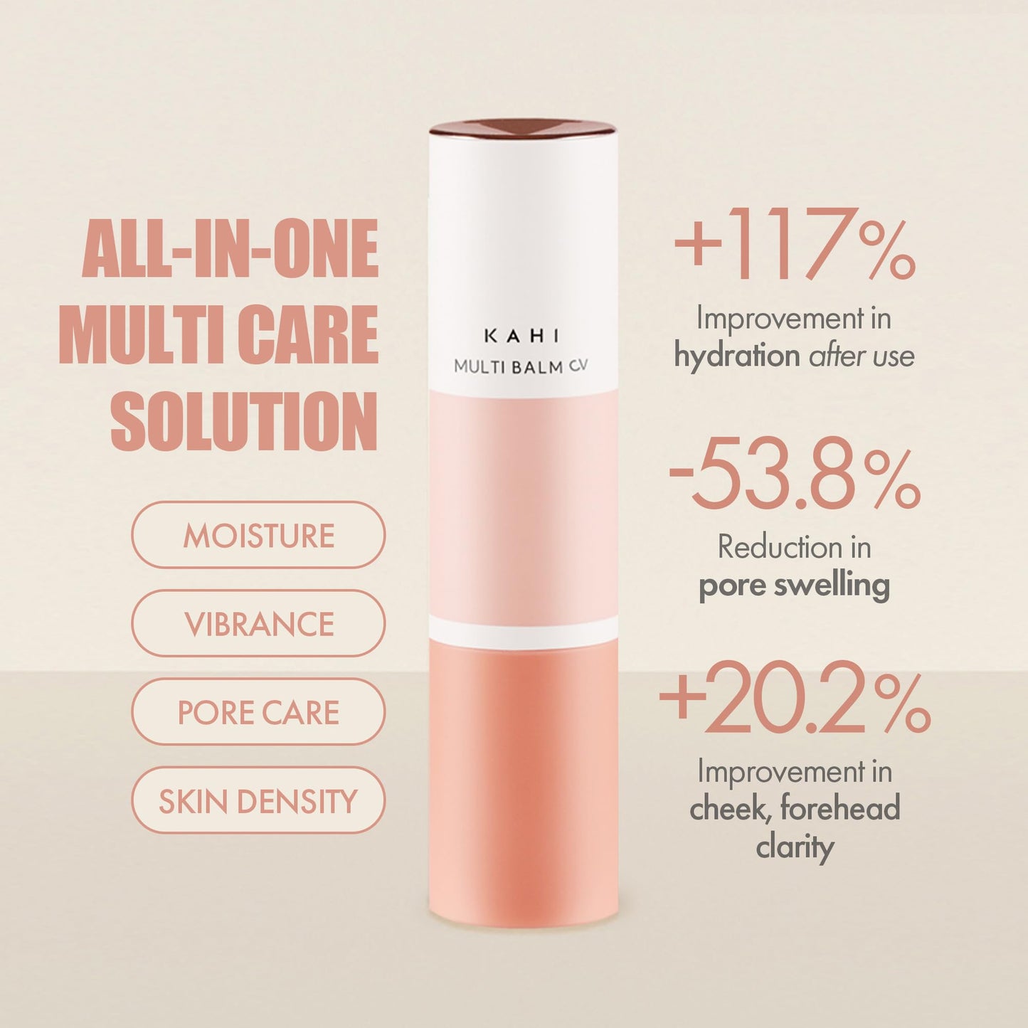 KAHI Multi Balm CV Refill – All-in-One Age-Defying Balm Stick with Beluga Caviar Oil | 48HR Hydration