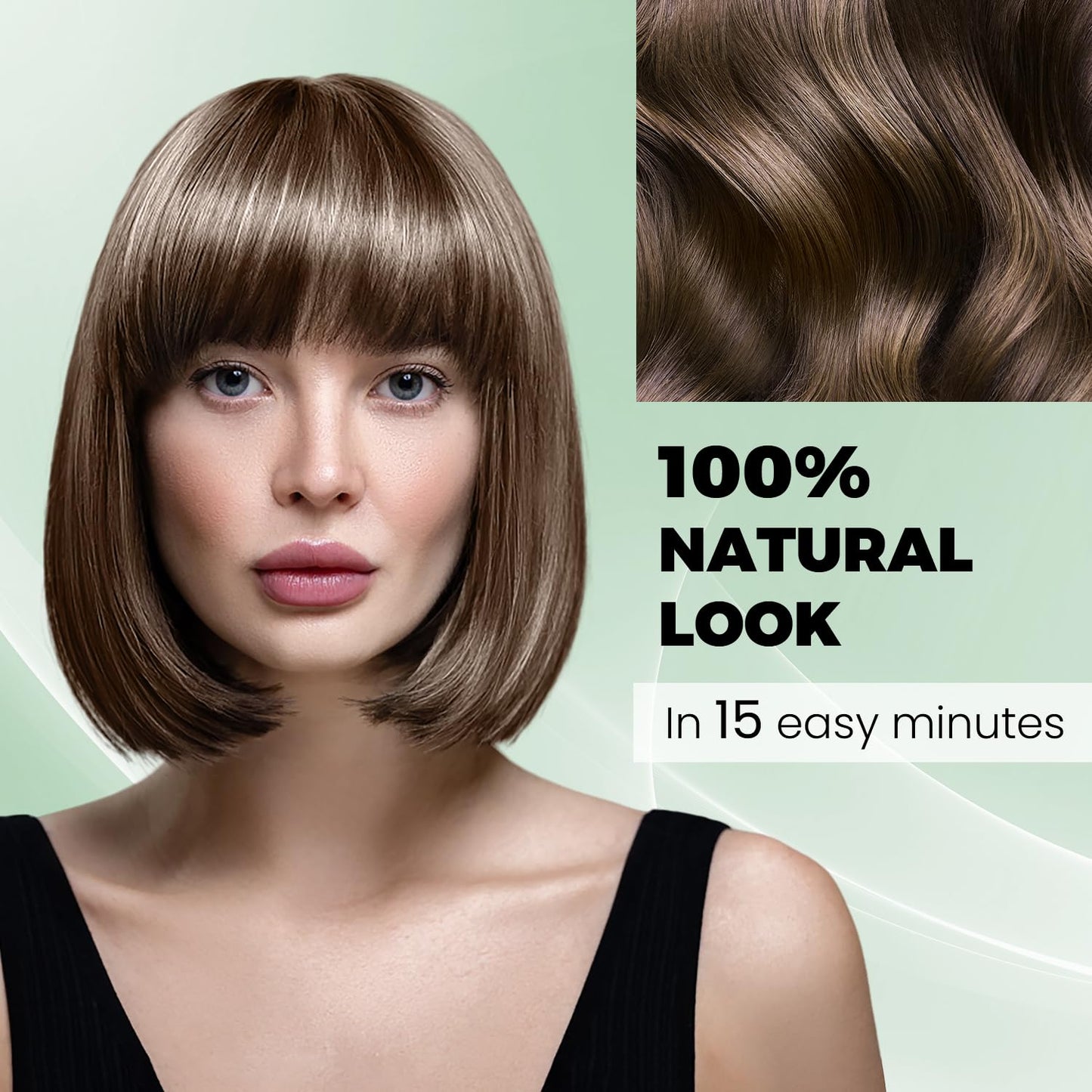 KAISASA Hair Dye Shampoo 3 in 1 Chestnut Brown – Gray Hair Coverage for Women & Men