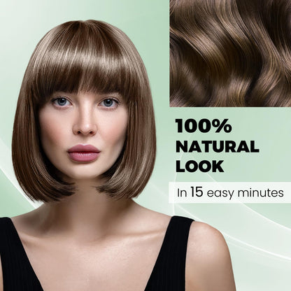 KAISASA Brown Hair Dye Shampoo 3-in-1 with Argan — Gray Coverage for Women & Men (16.9 oz)