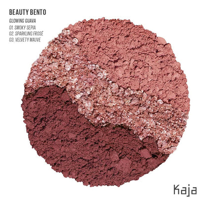KAJA Beauty Bento 07 Glowing Guava – 3-Color Eyeshadow Palette | K-Beauty Mini, Shimmer & Matte Finishes, Cruelty-Free, 0.03 oz