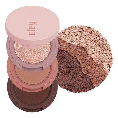 KAJA Beauty Bento 08 Chocolate Dahlia – 3-Color Eyeshadow Palette (Mosaic Chrome, Shimmer, Matte)