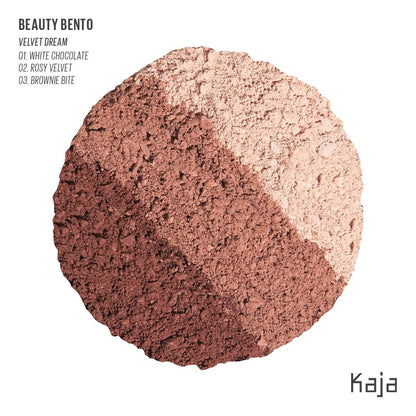 KAJA Beauty Bento Collection: Bouncy Eyeshadow Trio in Burnt Sandy Brown Tones | Travel Size 0.03 oz