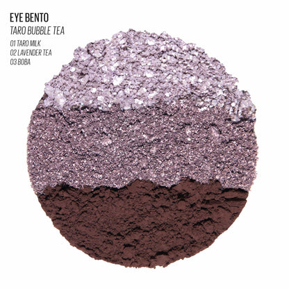 Kaja Beauty Bento Collection: Glitter, Shimmer & Matte - 20 Taro Bubble Tea, Mute Lavender