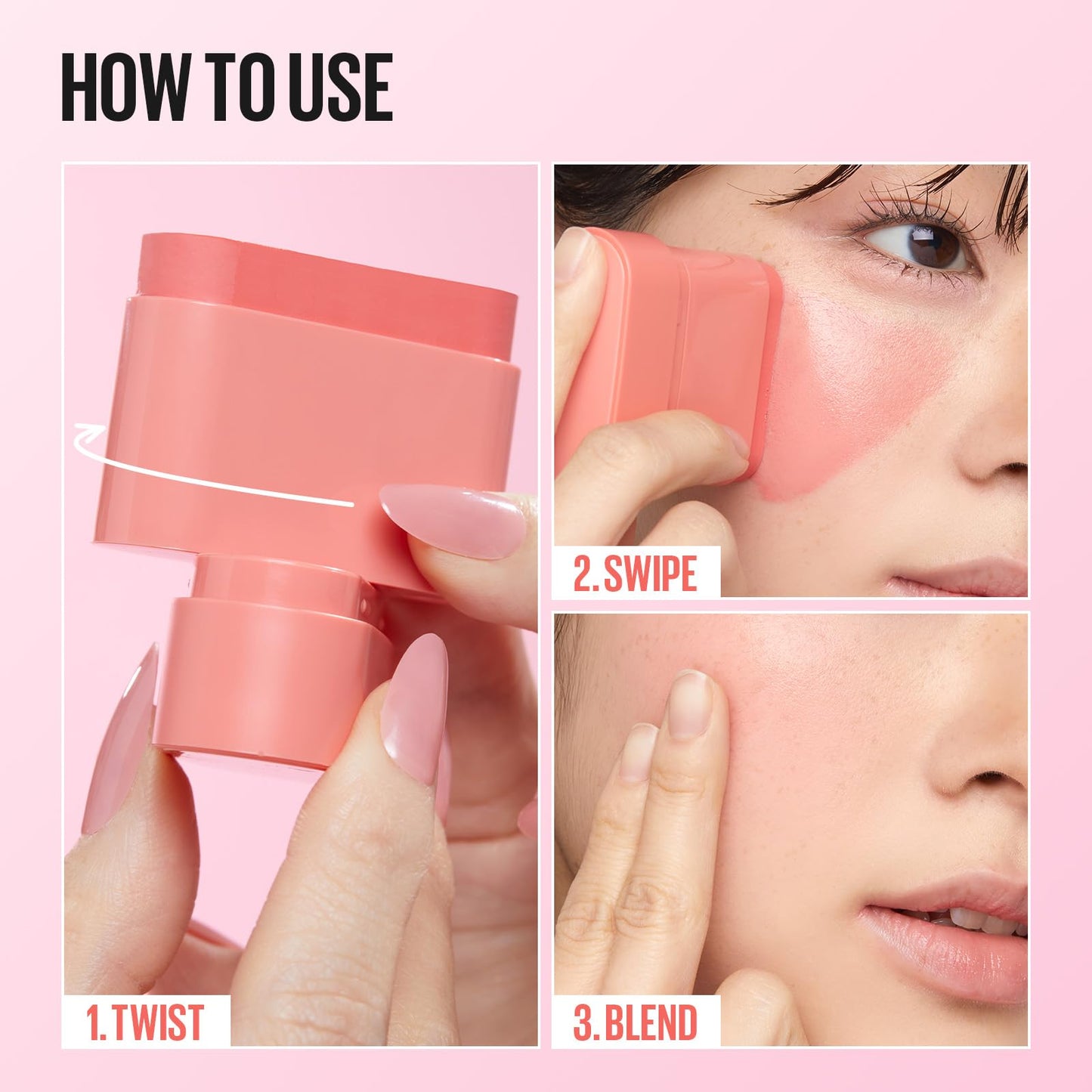 KAJA Cheek & Lip Dewy Bar 06 Grapefruit Gelato – Creamy Multistick with 45% Moisturizing Oil