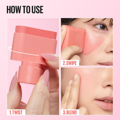 KAJA Cheek & Lip Dewy Bar 06 Grapefruit Gelato – Creamy Multistick with 45% Moisturizing Oil