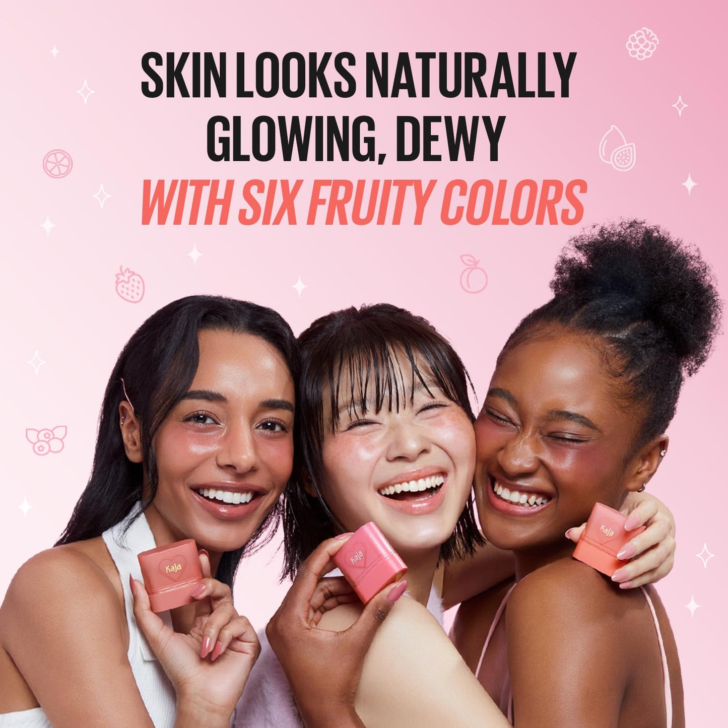 KAJA Dewy Bar 01 Berry Sparkler – 2-in-1 Creamy Blush & Lip Balm, 10g