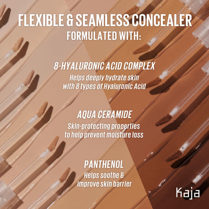 KAJA Don't Settle Concealer 04 Waffles – Hydrating, Buildable, Lightweight Coverage