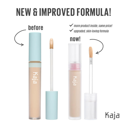 KAJA Don't Settle Liquid Concealer – Buildable, Lightweight Color-Correcting (06 Boba Tea, 0.21 oz)