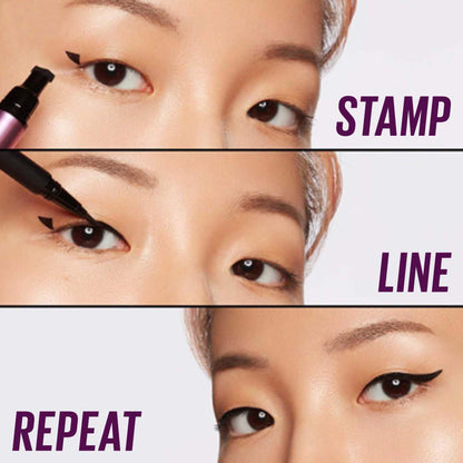 KAJA Winged Eyeliner Set: Wink Stamp Original | Avocado Extract, Waterproof, Matte Finish