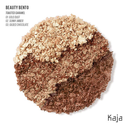 KAJA Eye Bento Collection - Bouncy Eyeshadow Trio in Gilded Bronze Tones | Toasted Caramel 03 Travel Size (0.03 oz) | Allure Best of Beauty 2019