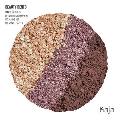 Kaja Eye Bento Bouncy Eyeshadow Trio – Mauve Bouquet (Mauve Berry) – Vegan & Cruelty-Free