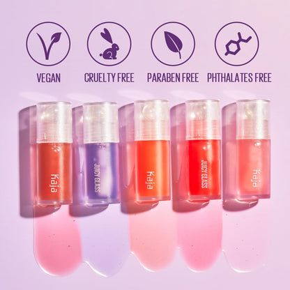 Kaja Juicy Glass Lip Oil 02 Raspberry Refresher | Hydrating, Lightweight Lip Plumper