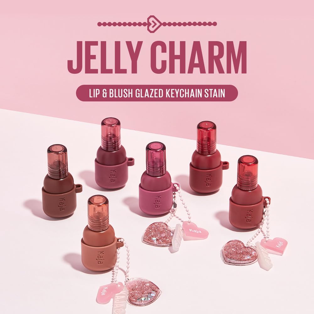 Kaja Lip & Blush Glazed Keychain Stain Jelly Charm 06 Mocha Glaze – Hydrating, Long-Lasting Lip Tint