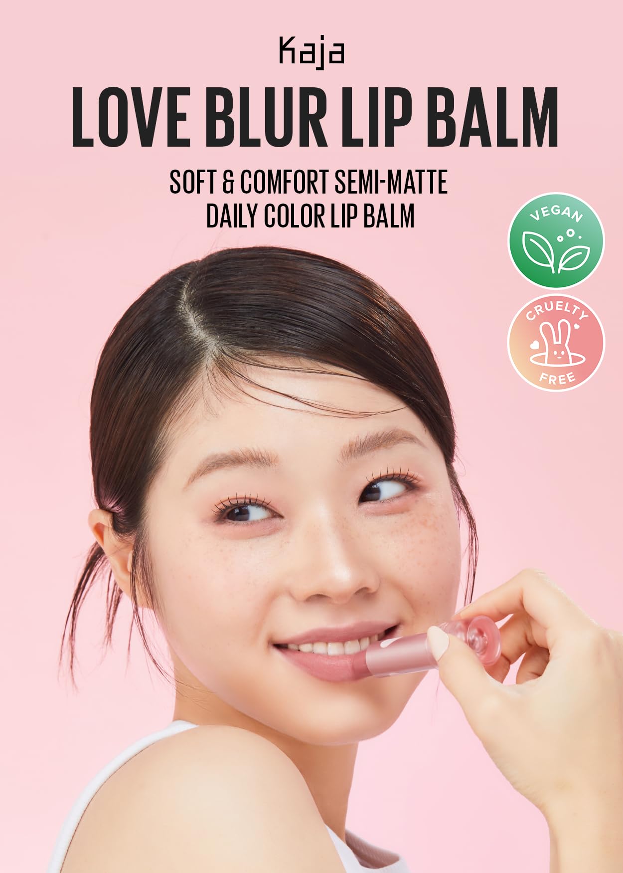 KAJA Love Blur Lip Balm 05 My Heart – Semi-Matte Daily Color Lip Balm with Shea Butter & Avocado Oil