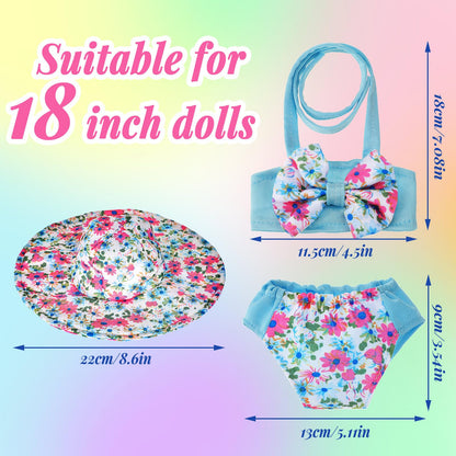 Kajaia 8-Piece Doll Clothes Set for 18-Inch Dolls – Summer Outfits & Accessories