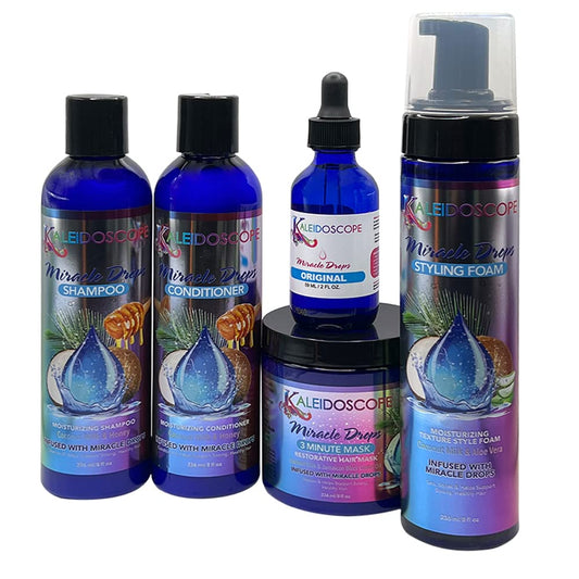 Kaleidoscope Miracle Drops Collection – Coconut Milk Hair Care Set (5 Pcs)