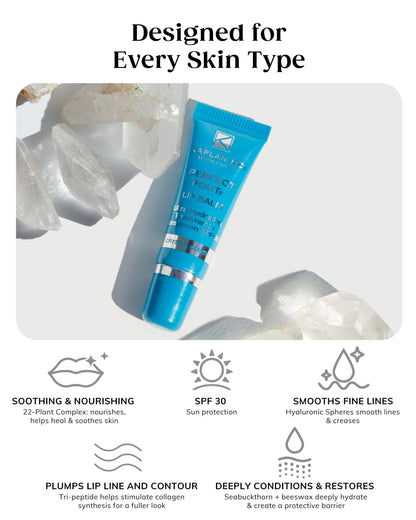 KAPLAN MD Perfect Pout SPF Lip Balm – Ultra Hydration, SPF 30, Rose Blush