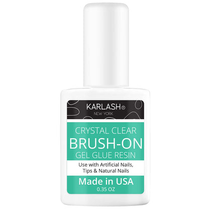 Karlash Professional Dip System — Brush-On Glue Gel 0.5 oz & Resin Gel Glue Activator 1 oz (Pack of 2)