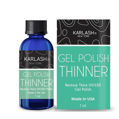 Karlash Gel Polish Thinner – Revival for Thick Polishes | Soak Off for UV/LED Nail - 1 oz