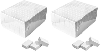 Karlash Nail Mini White Buffer Block — 80/100 Grit, 2-Sided, 130pc Pack (Pack of 2)