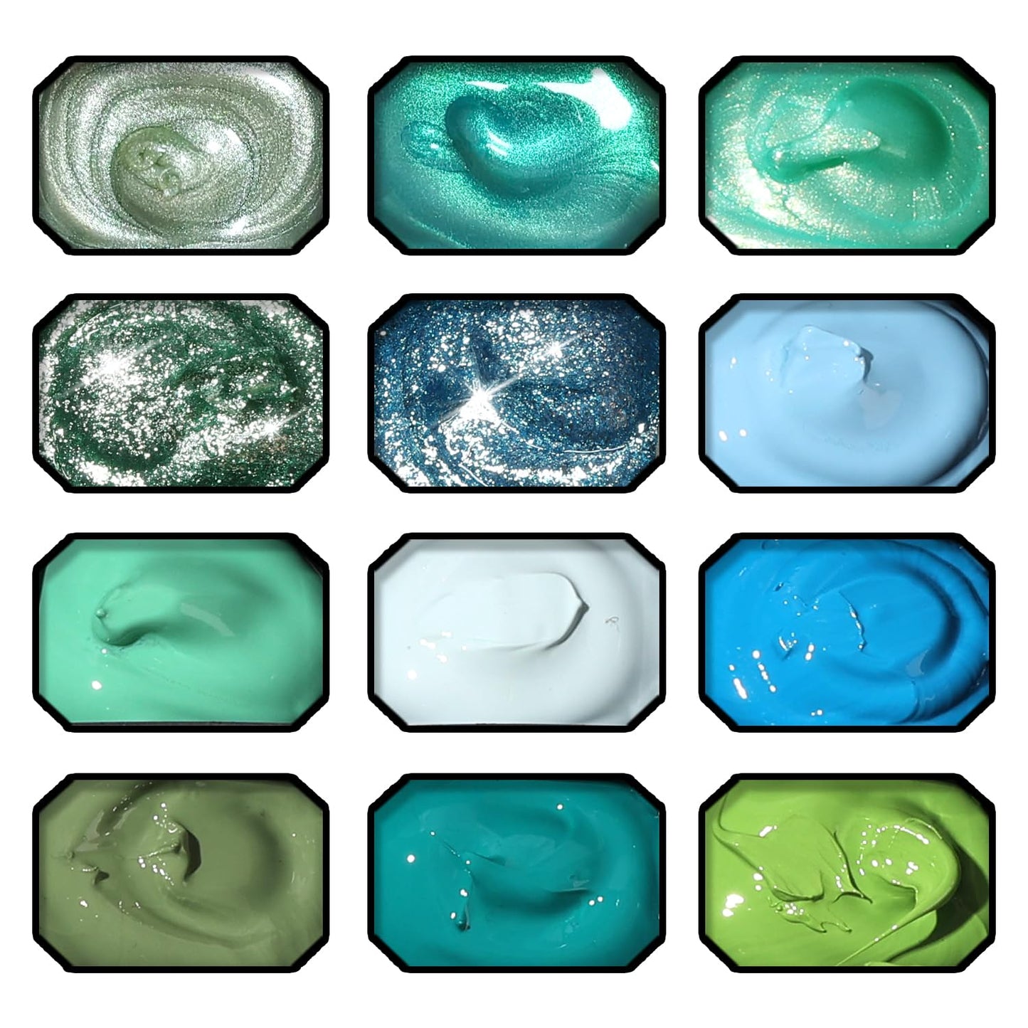 Karroy Sponge Pat Gel Nail Polish Palette – 12-Color Ombre Gradient Gel, No Wipe, UV/LED Cure