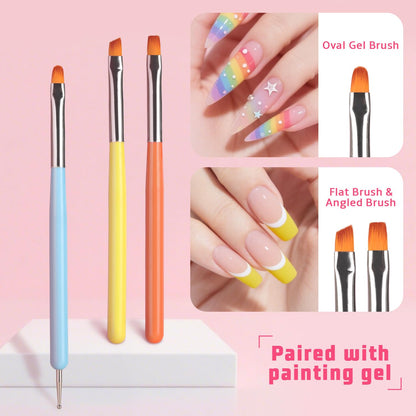 Karroy Glitter Pat Gel Nail Polish Palette – 16-Color Ombre Gel Kit | No Wipe, UV/LED, Set 05
