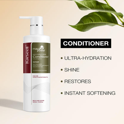 Karseell Collagen Hair Treatment Set – Repair & Conditioning Shampoo + Conditioner for Dry Damaged Hair, All Hair Types, 16.9 fl oz Each