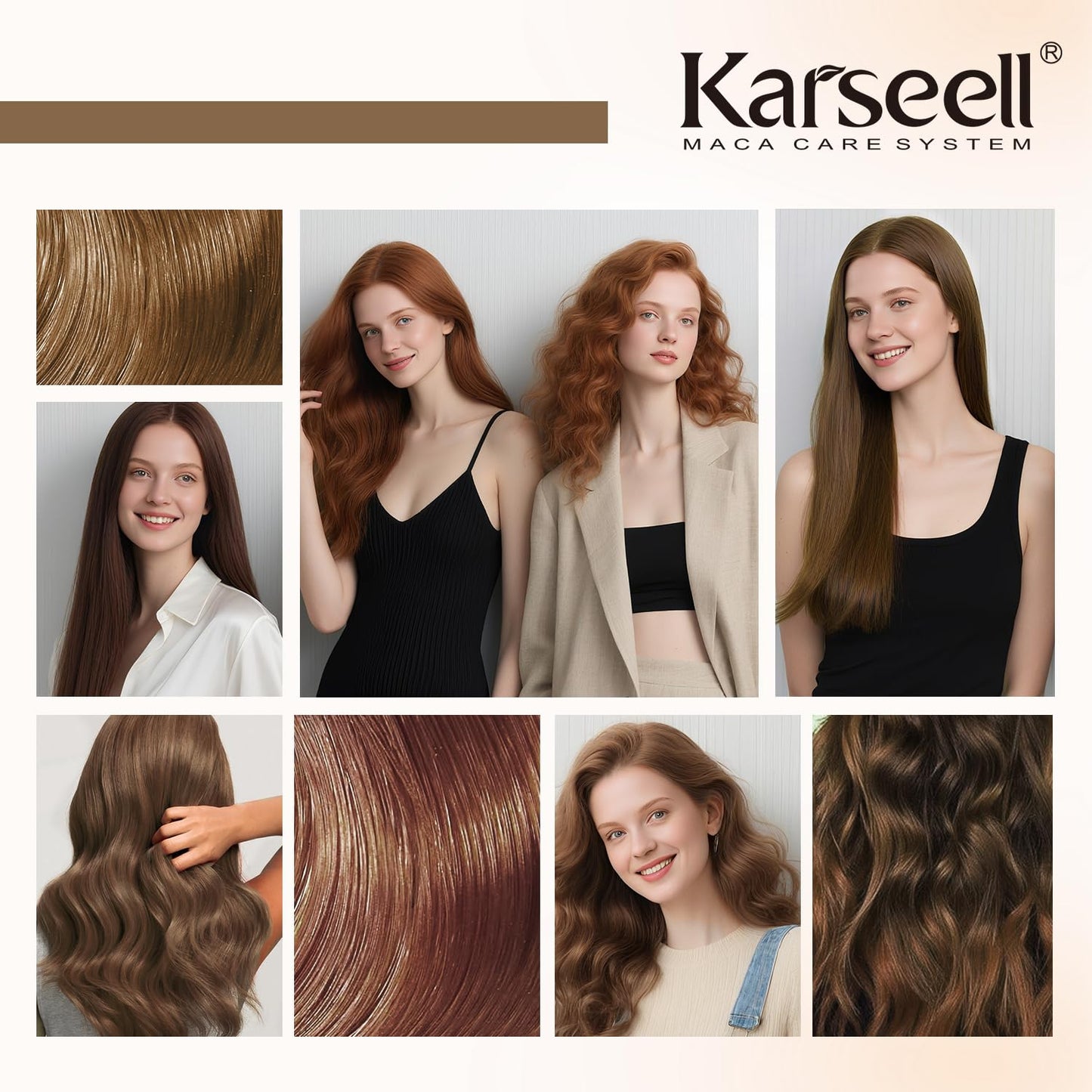 Karseell Hair Color Depositing Conditioner – Brown Tone Refresh for Color-Treated & Highlighted Hair | 500mL