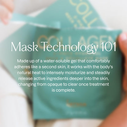 Karuna Collagen Neck & Chest Hydrogel Mask 1-Pack – Firming & Hydrating K-Beauty Mask with Collagen, Peptides & Niacinamide