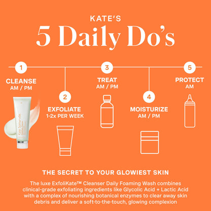 Kate Somerville ExfoliKate Cleanser: Daily Exfoliating Foaming Face Wash with Glycolic & Lactic Acids (8 oz)