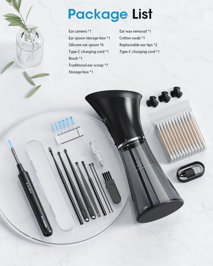 KAUGIC Ear Wax Removal Kit with Camera – Safe, Visual Ear Cleaning