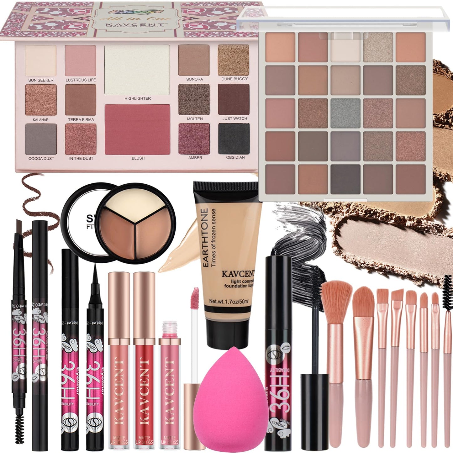 KAVCENT All-In-One Makeup Kit for Teens & Women | 10-Piece Gift Set